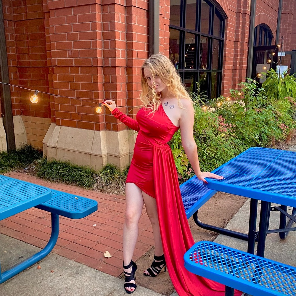 Red Symmetrical dress